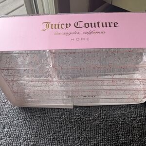 Juicy Couture Pink & Clear Glitter Acrylic Organizer